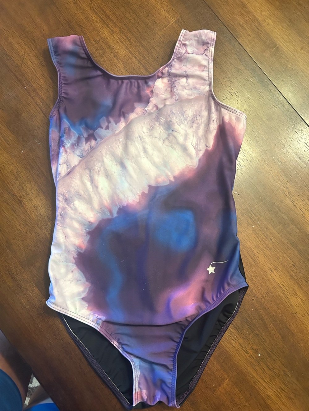 Destira Adult XS purple Tie-Dye Gymnastics Leotard